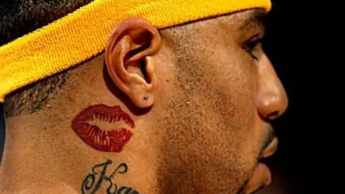 Kenyon Martin neck lips tattoo