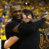 LeBron crying on court