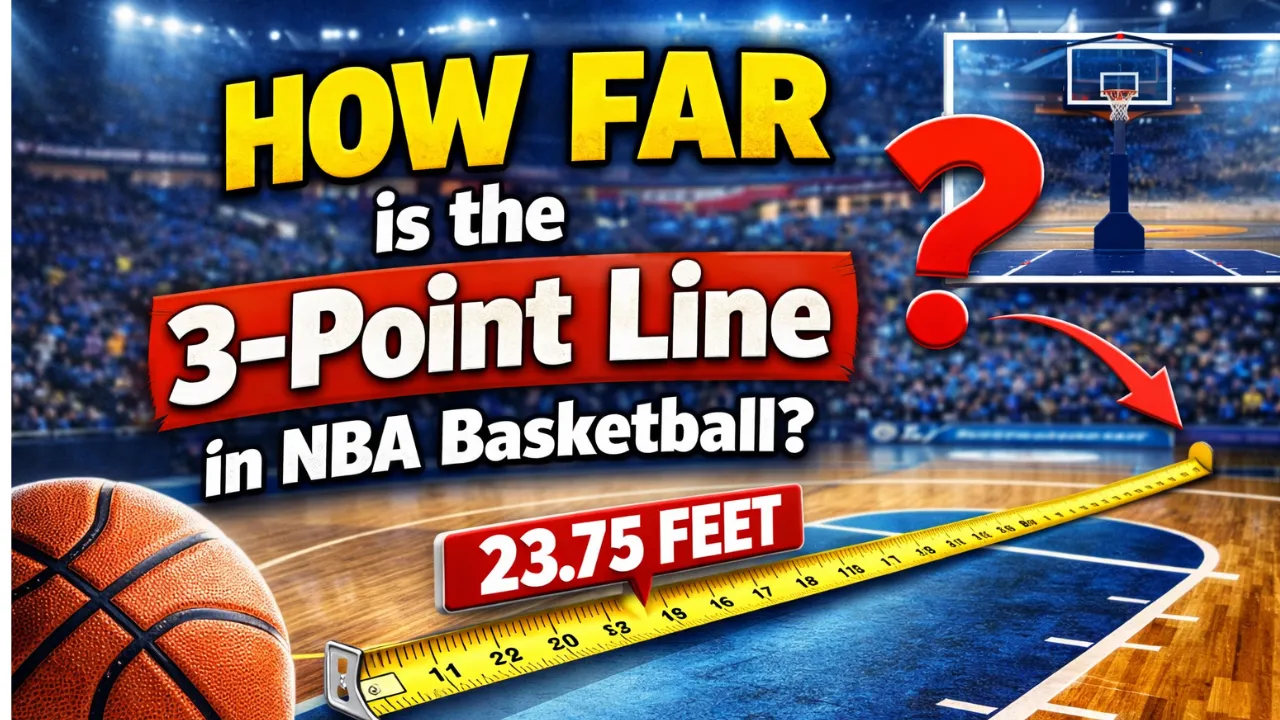 How far is the 3 point line in nba basketball